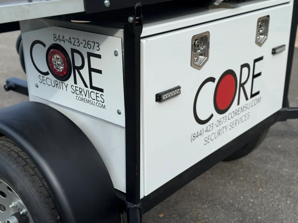 Mobile surveillance unit deployed for portable site security